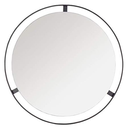 Safavieh Home Radlin Matte Black Round 22-inch Decorative Accent Mirror