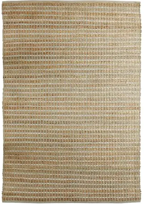 LR Home 2x3 Scalloped Natural Jute Indoor Area Rug for Home Decor | Bohemian Rugs for Bedroom, Living Room, Playroom, Entryway, Office | Modern Farmhouse Boho Area Rug for Room Decor | Tan/Gray