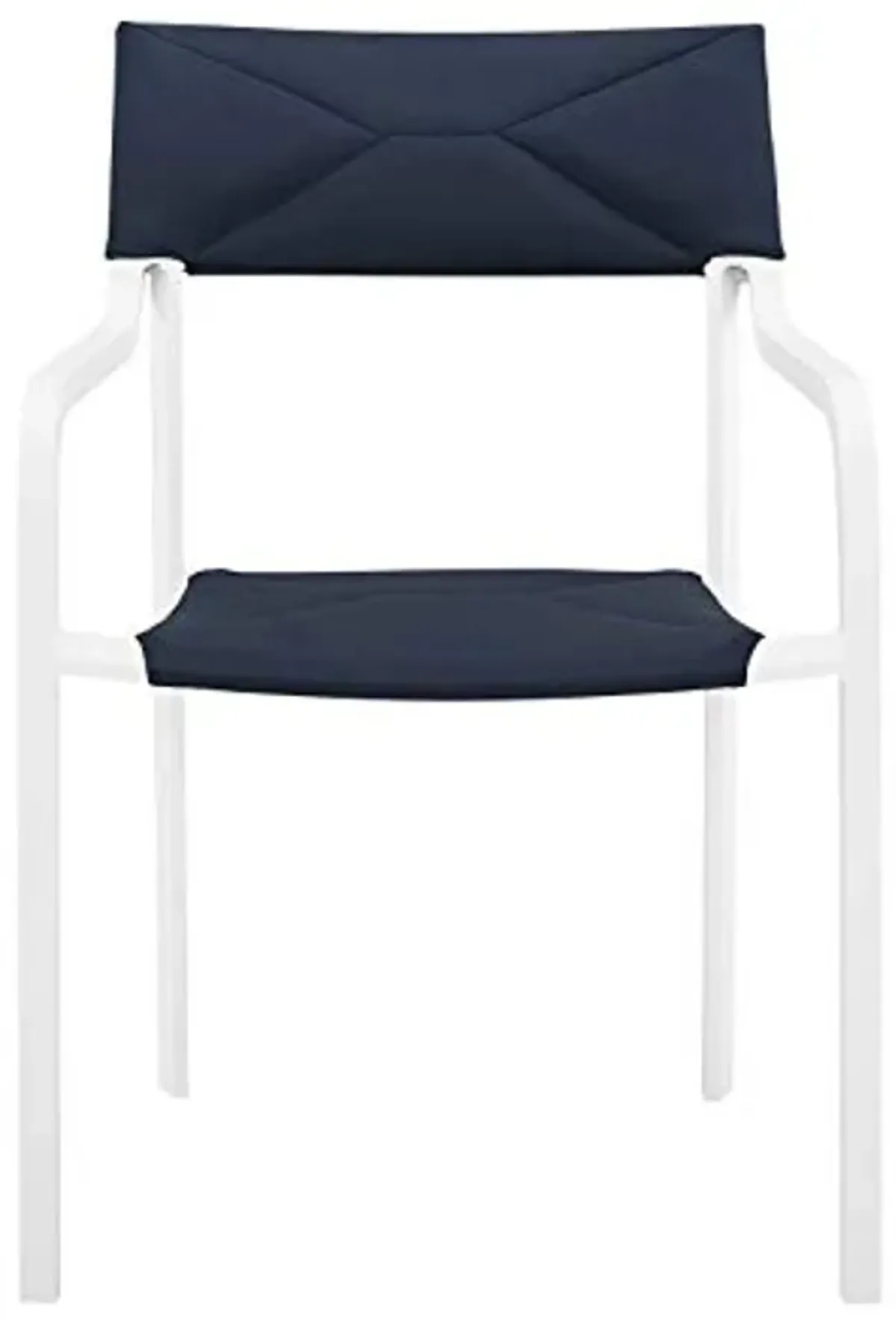 Modway EEI-3962-WHI-NAV Raleigh Lounge & Deep Seating Sets, Two Dining Armchairs, White Navy