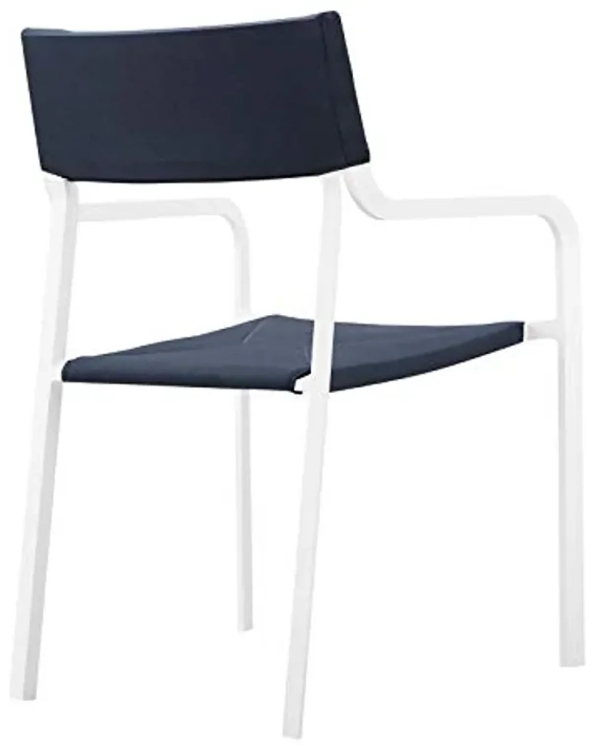 Modway EEI-3962-WHI-NAV Raleigh Lounge & Deep Seating Sets, Two Dining Armchairs, White Navy