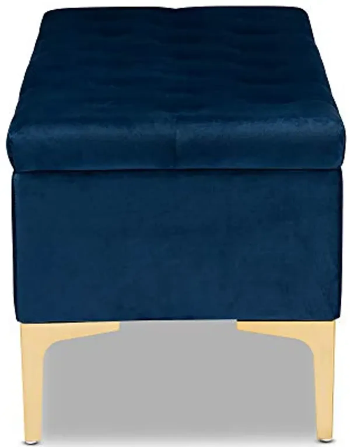 Baxton Studio Ottomans, Navy Blue/Gold