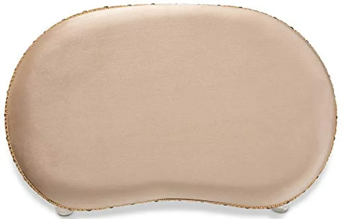 Baxton Studio Ottomans, Sand/White/Gold