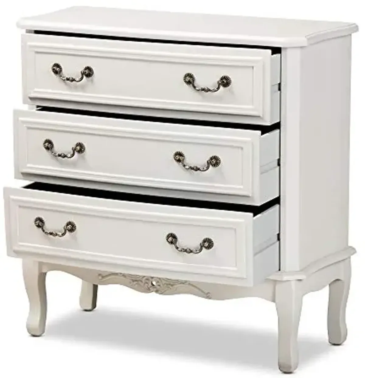 Baxton Studio Dressers, White/Brass