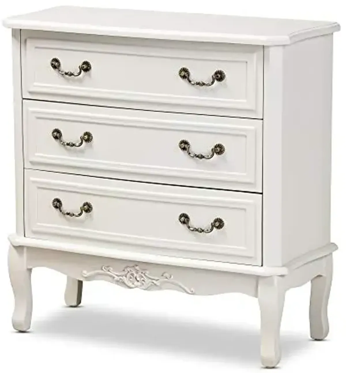 Baxton Studio Dressers, White/Brass