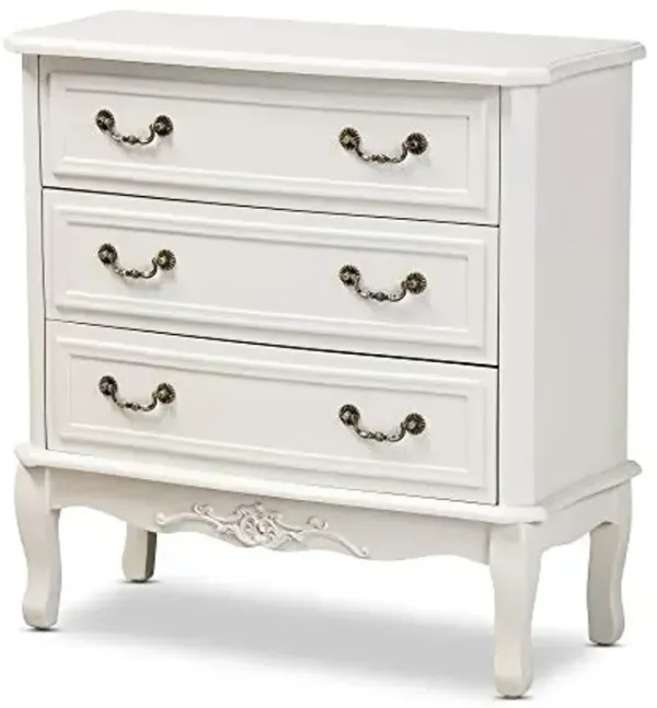 Baxton Studio Dressers, White/Brass