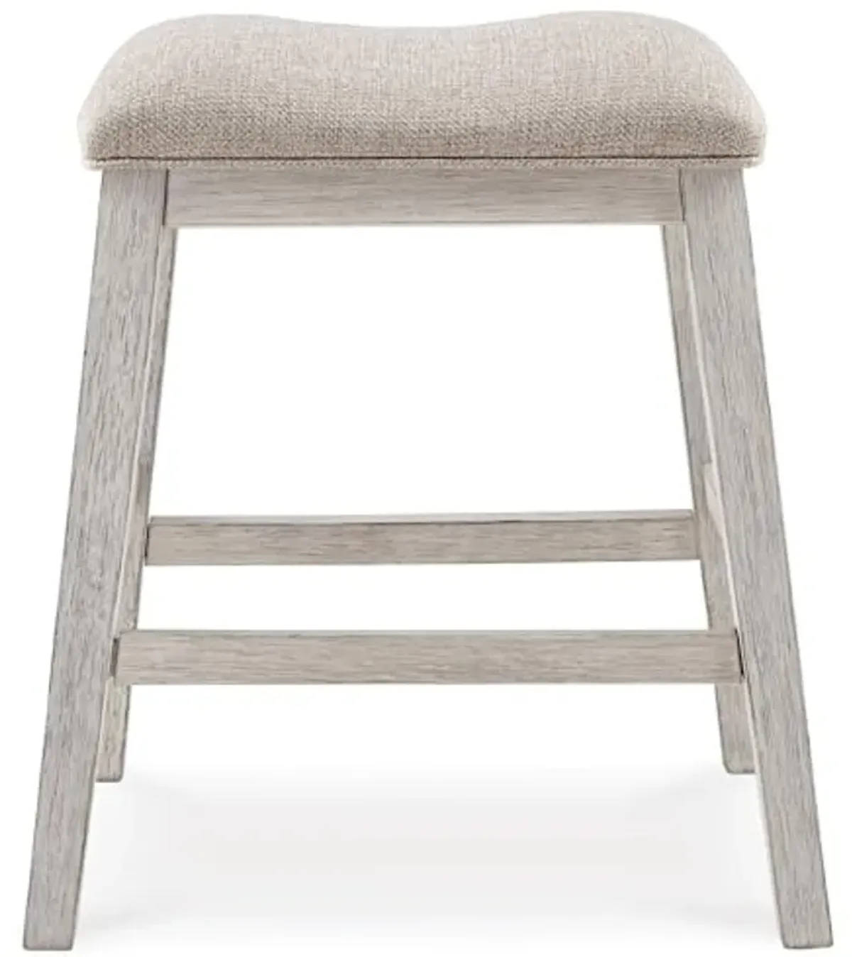 Signature Design by Ashley Skempton Modern 24" Counter Height Upholstered Barstool, 2 Count, Whitewash