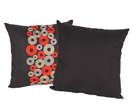 Wayborn Multi Color Circles Decorative Pillow 16"x16" (One Pair)
