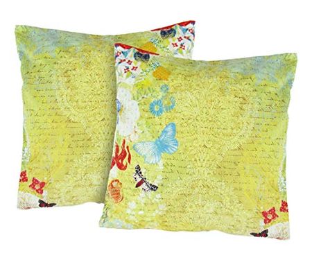 Wayborn Multi Color Romantic Letter Throw Pillow 17"X17" (One Pair)
