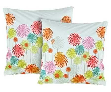 Wayborn Multi Color Floral Throw Pillow 17"X17" (One Pair)