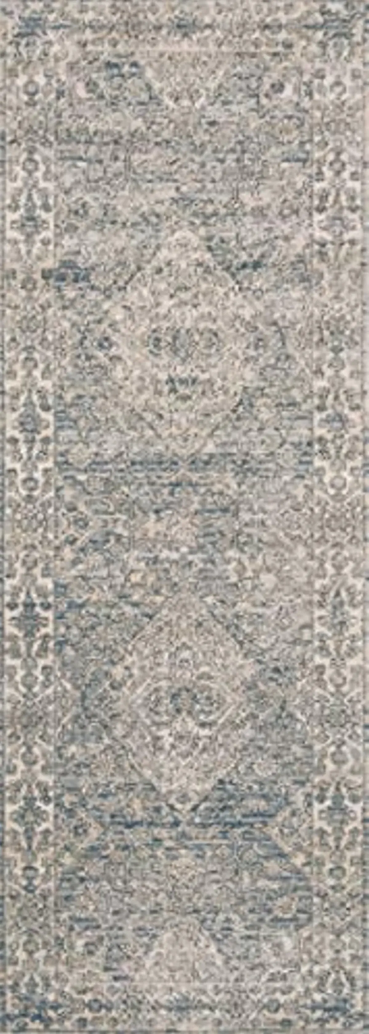 Loloi Teagan Collection 2'-8" x 4' Accent Rug in Sky/Natural - Large Area Rug, Soft Neutral Rug, High-Traffic Area Rug for Living Room, Bedroom, Home Office, Dining Area