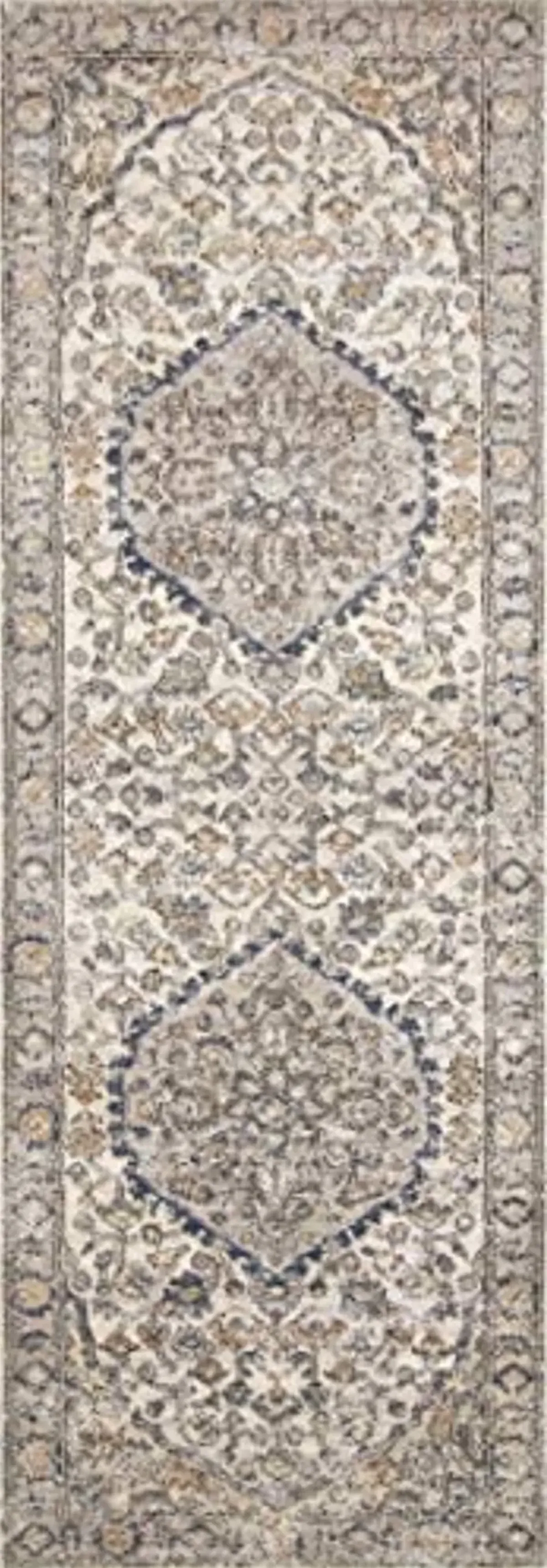 Loloi Teagan Collection 5'-3" x 7'-6" Area Rug in Natural/Lt. Grey - Large Area Rug, Soft Neutral Rug, High-Traffic Area Rug for Living Room, Bedroom, Home Office, Dining Area