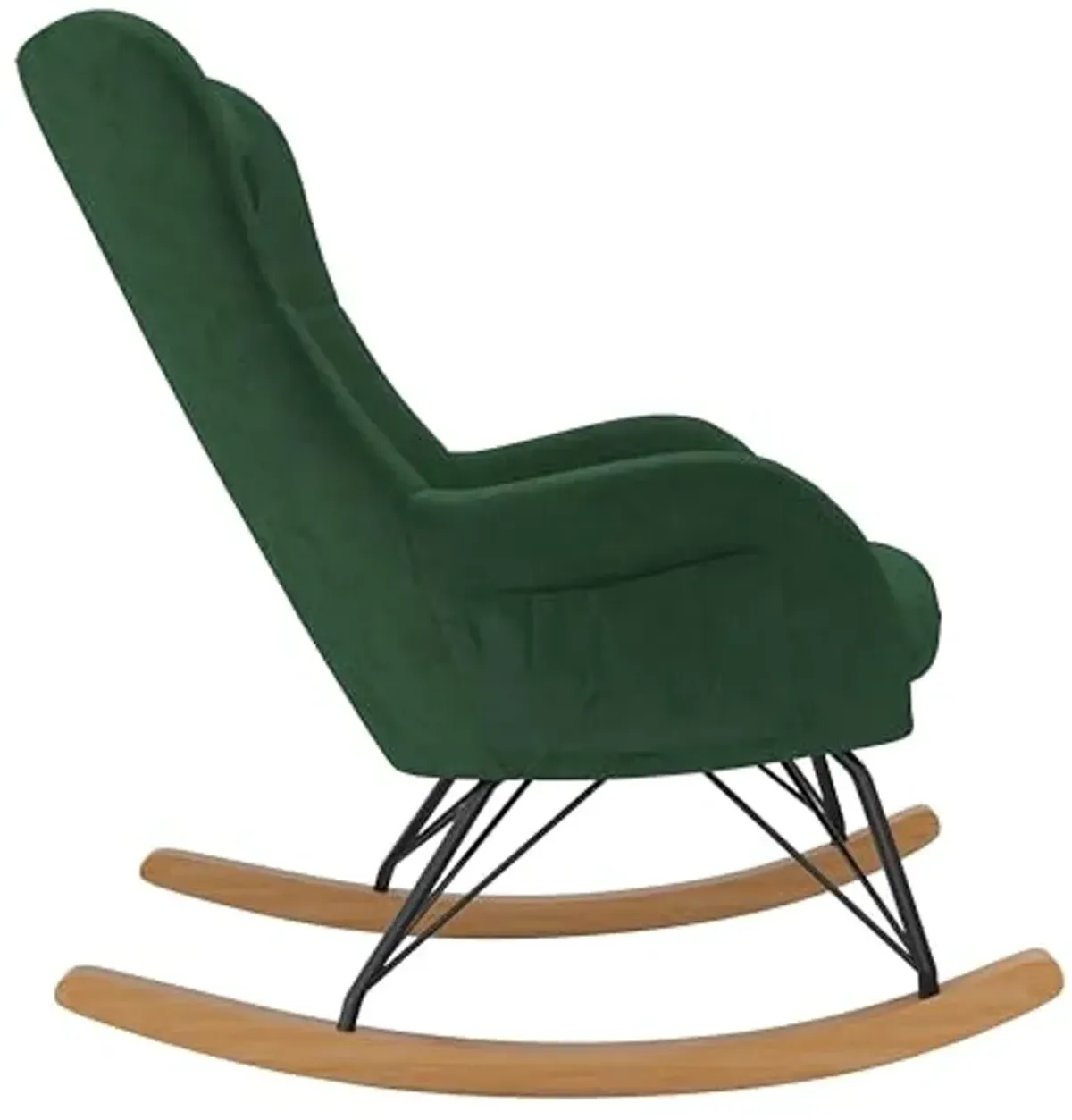 Baby Relax Cranbrook Rocker Accent Chair with Storage Pockets, Green