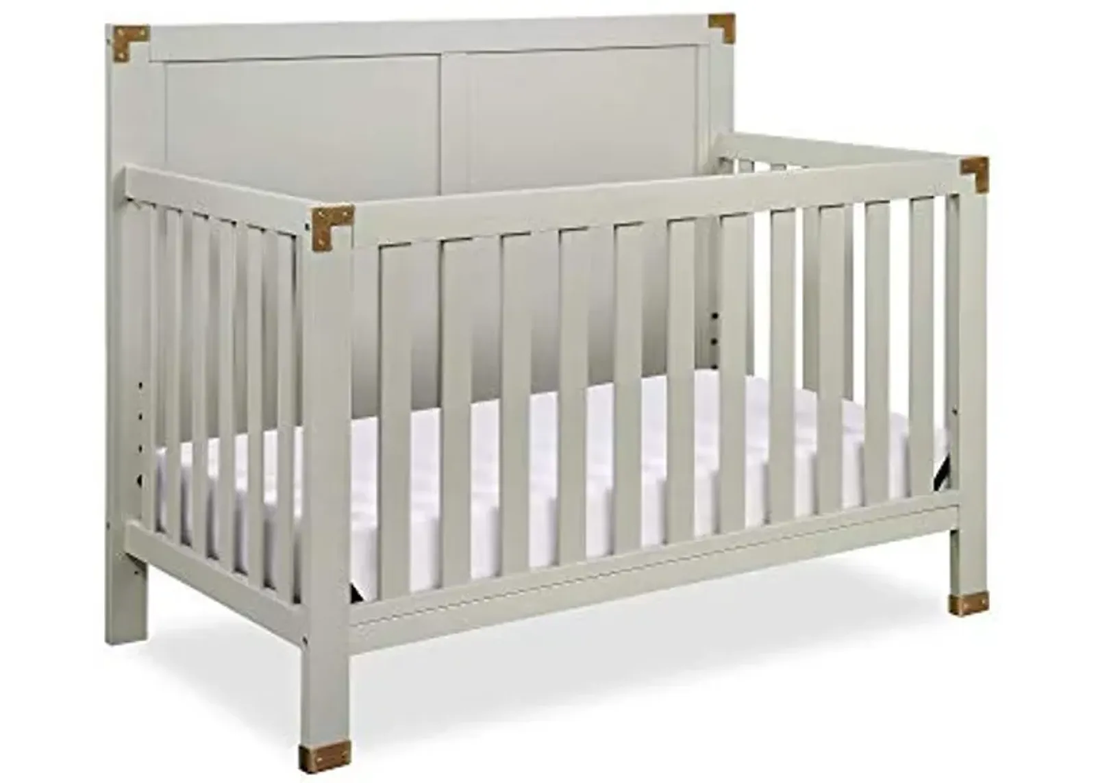 Baby Relax Miles 5-in-1 Convertible Crib for Nursery, Soft Gray