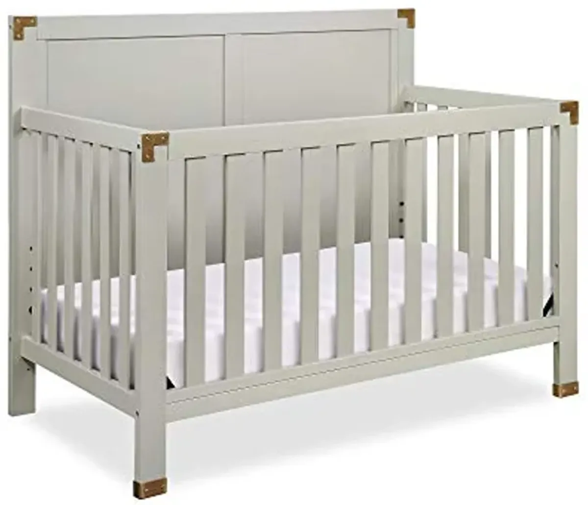 Baby Relax Miles 5-in-1 Convertible Crib for Nursery, Soft Gray