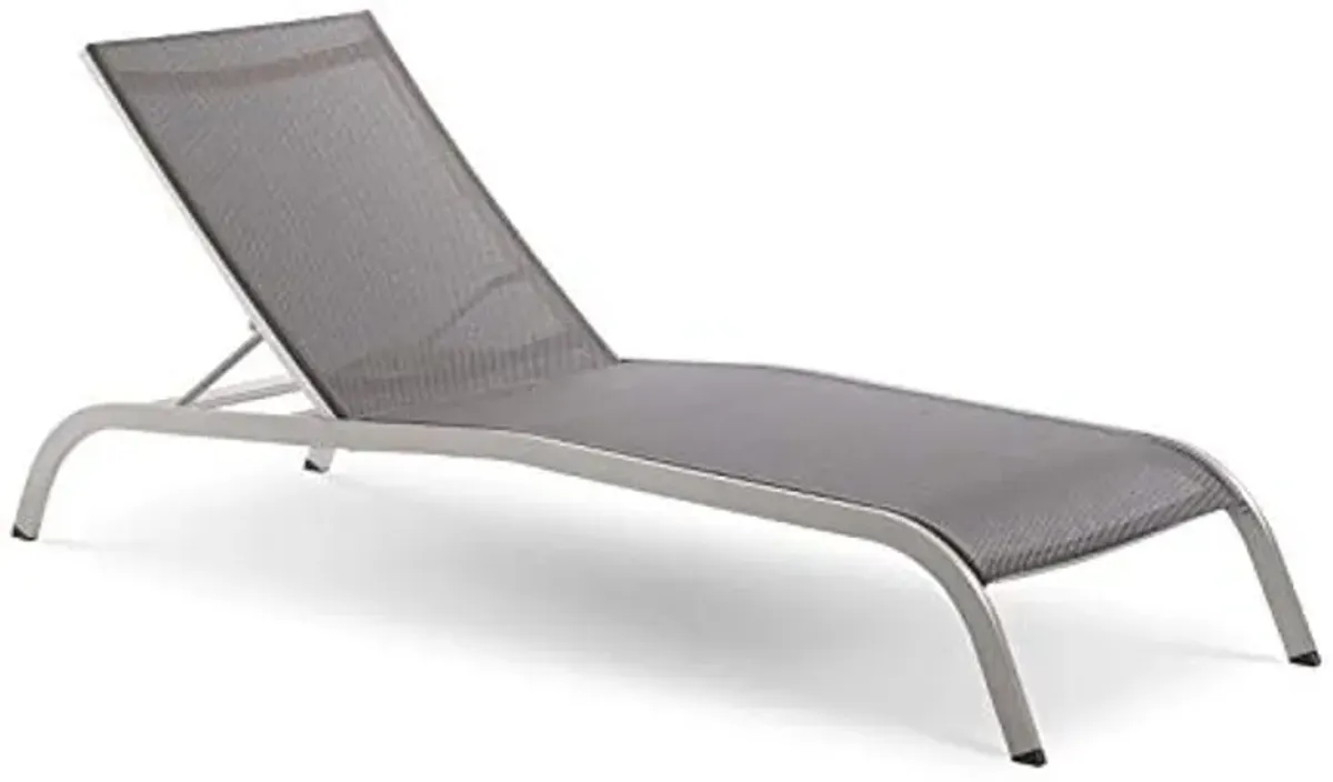 Modway EEI-4007-GRY Savannah Chaise Set, Four Lounge Chair, Gray