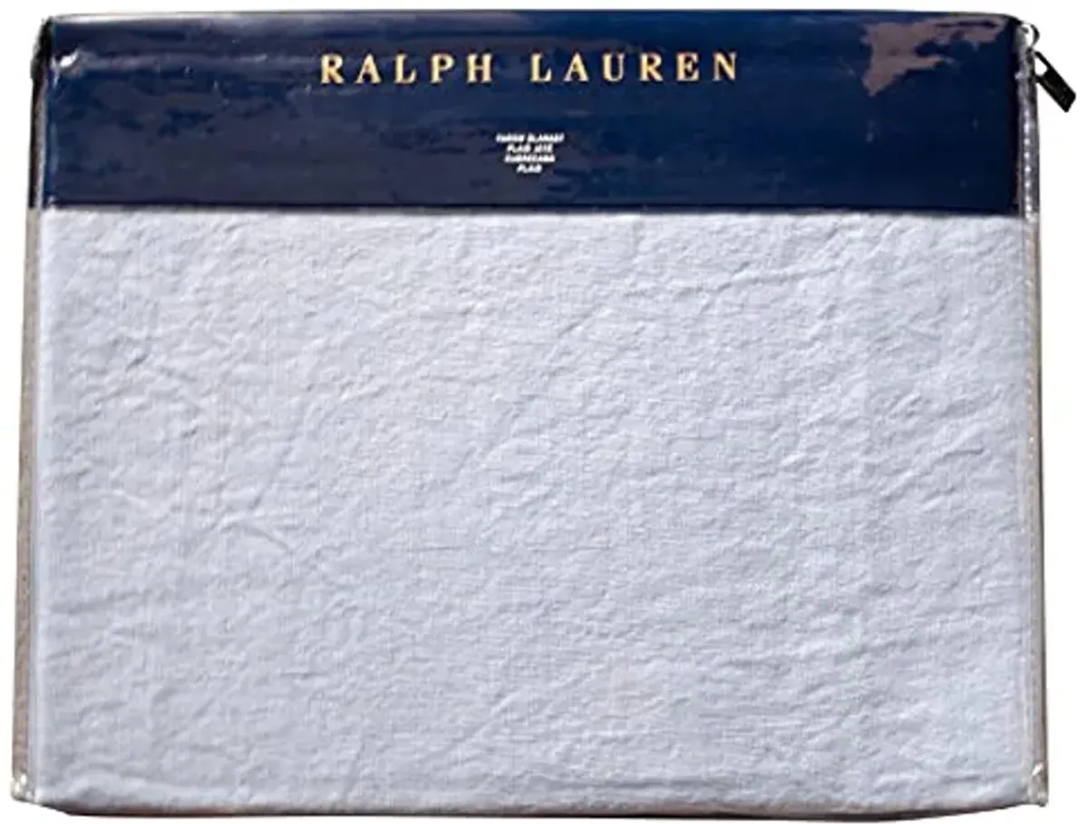 Ralph Lauren Home Meadow Lane Britt Linen Throw Blanket 54" x 72" Blue