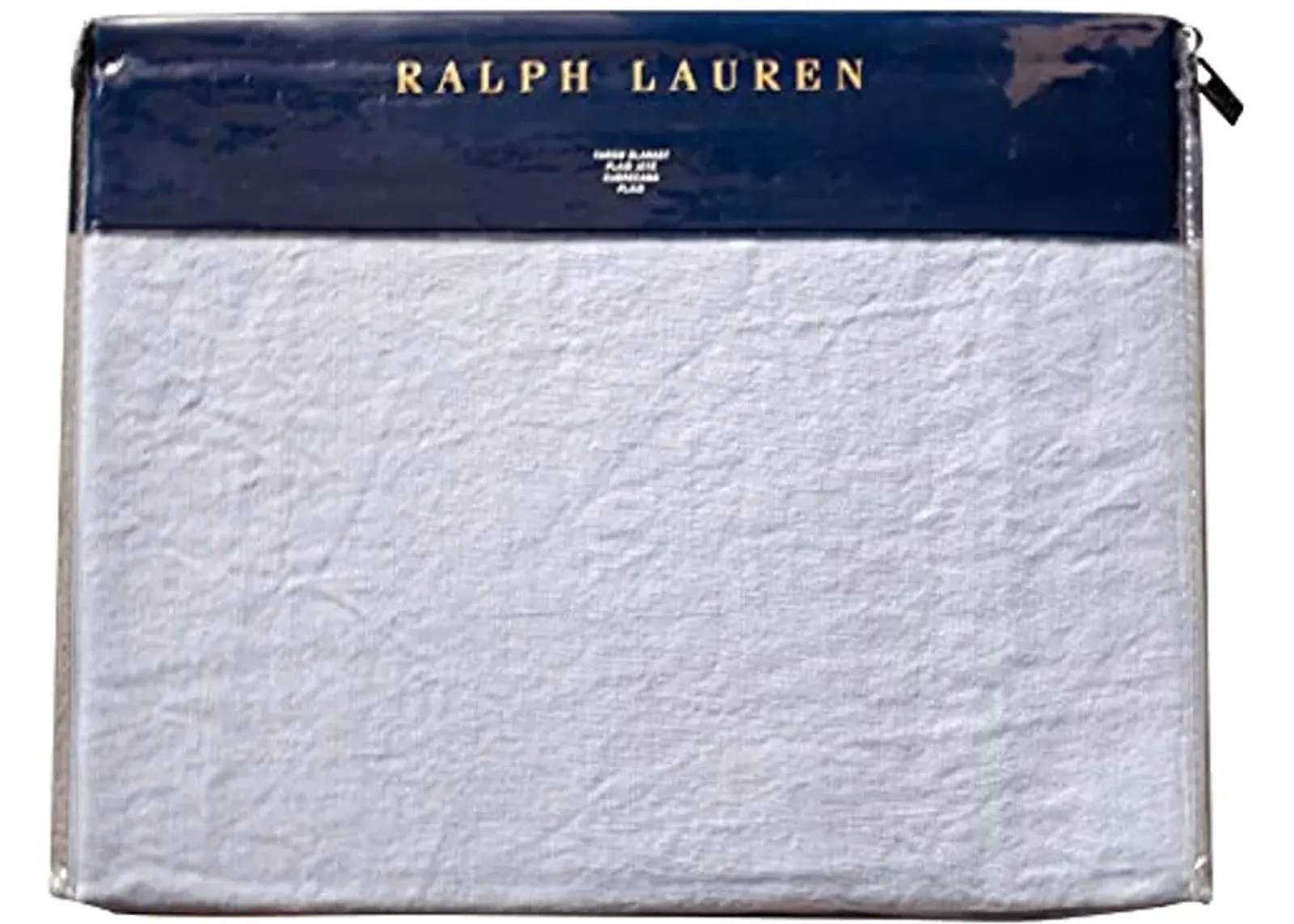 Ralph Lauren Home Meadow Lane Britt Linen Throw Blanket 54" x 72" Blue