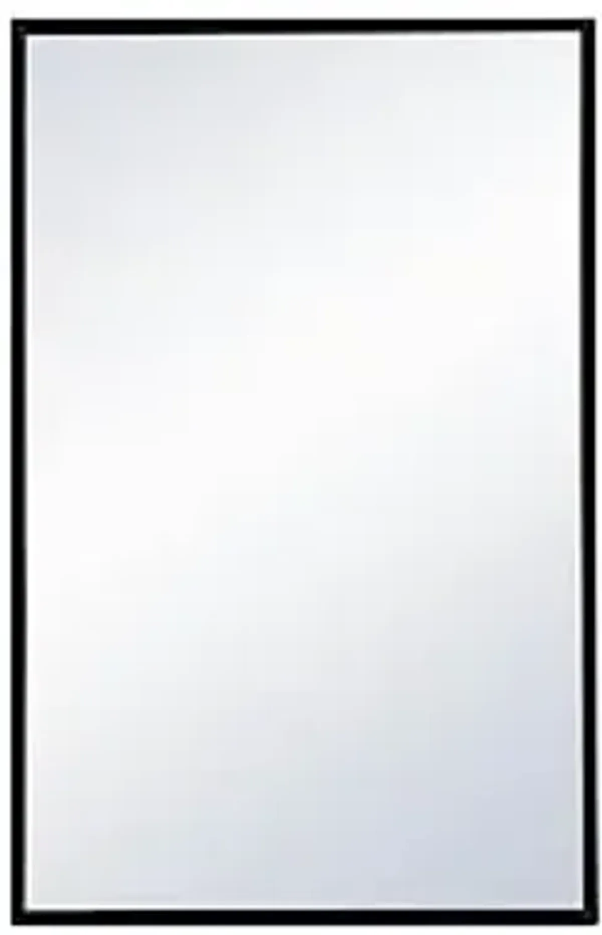 Elegant Decor Monet Home Office Decorative Rectangle Framed Wall Mirror, 28" L x 18" H - Black