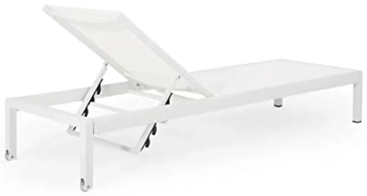 Christopher Knight Home Cynthia Outdoor Chaise Lounge (Set of 2), White.