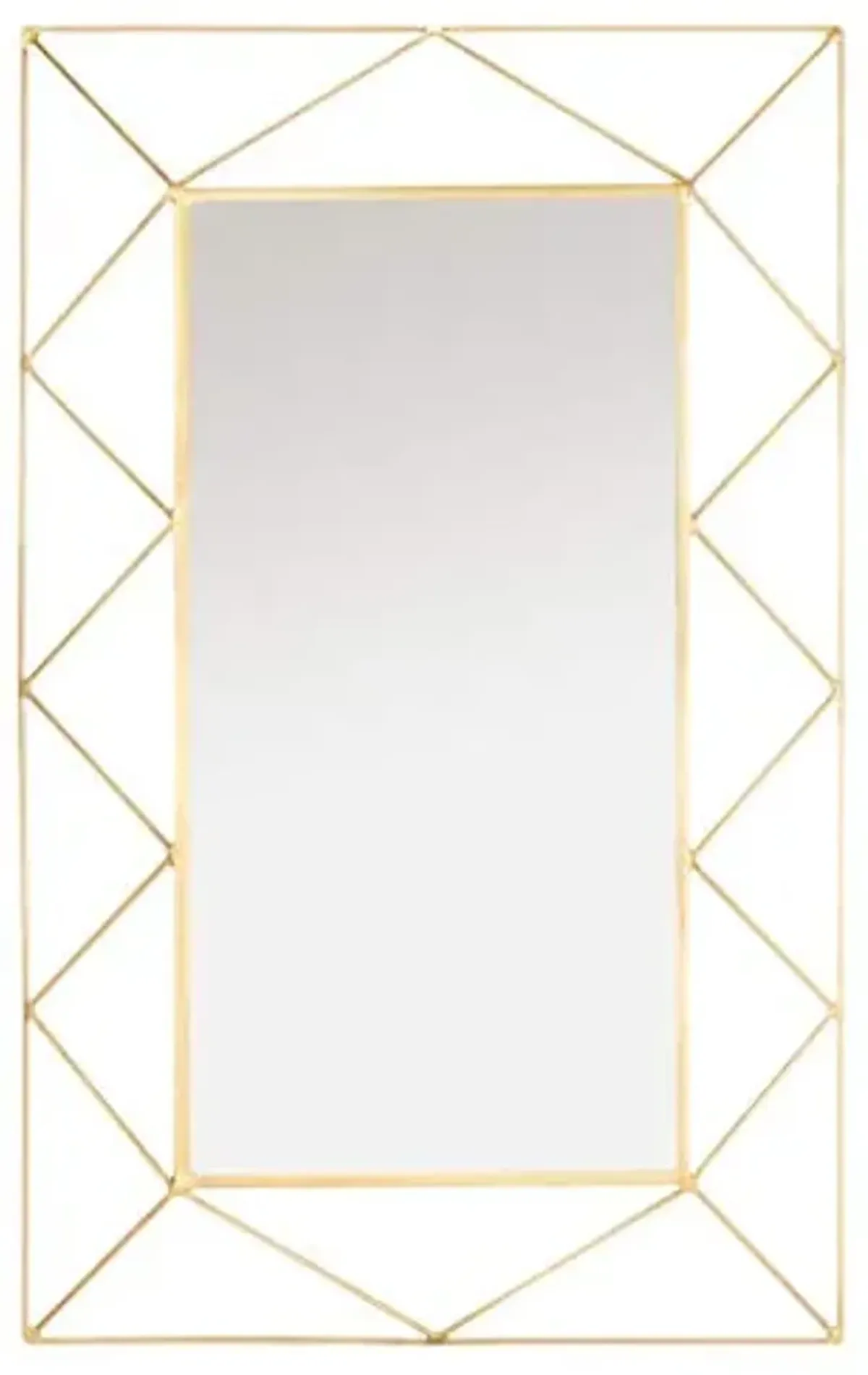 Safavieh Home Heath 47-inch High Brass Rectangle Decorative Accent Mirror