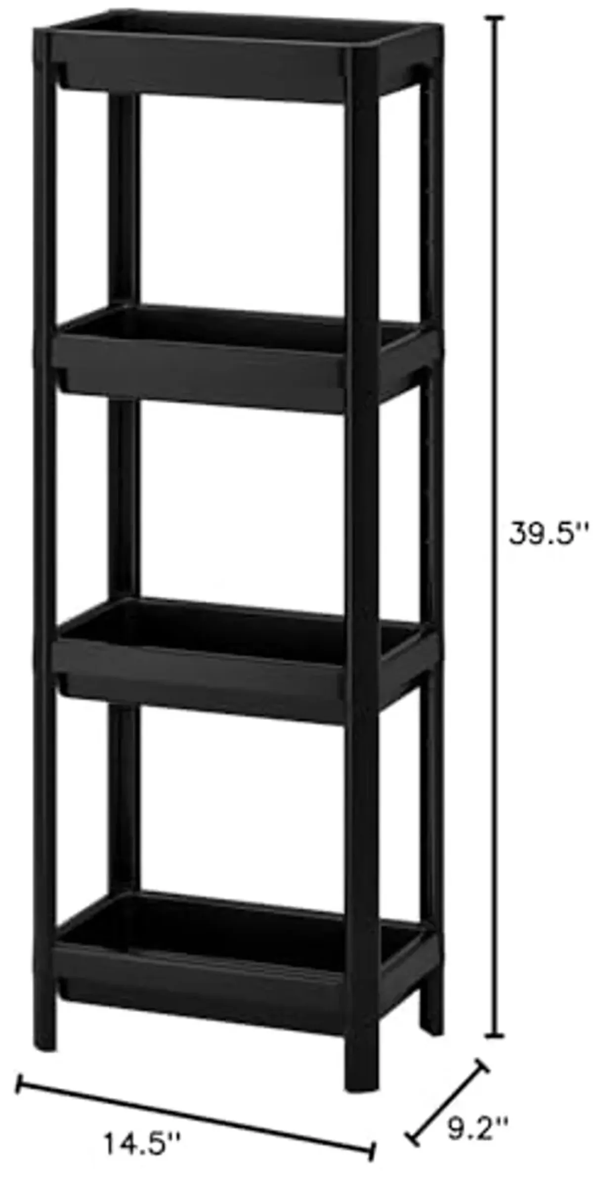 IKEA Vesken Shelf Unit Black 304.508.07