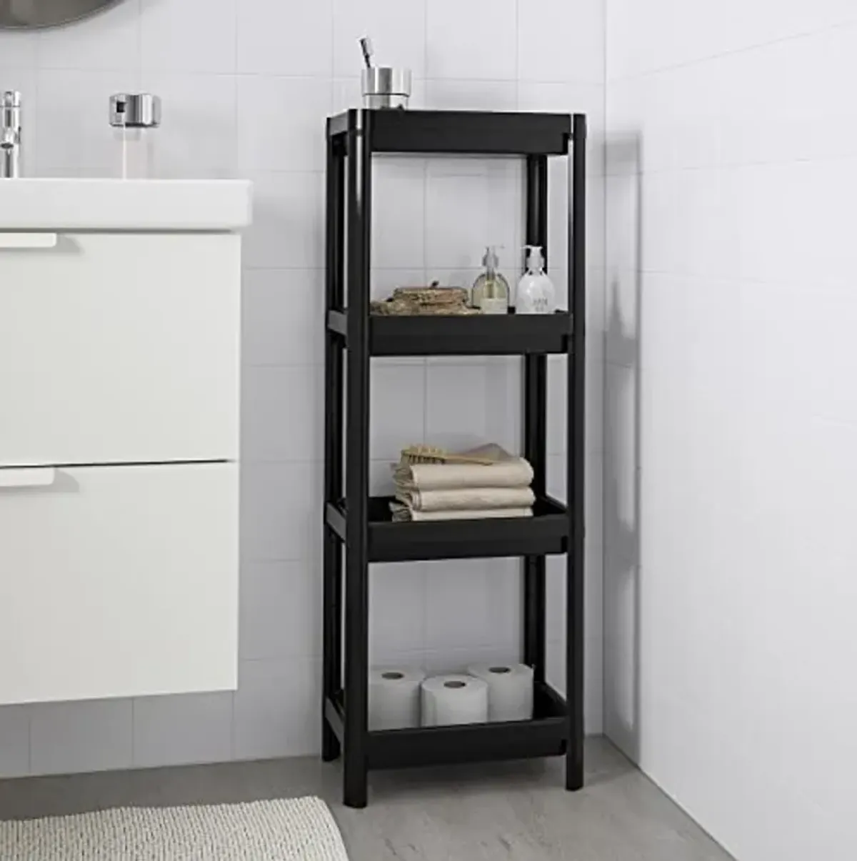 IKEA Vesken Shelf Unit Black 304.508.07