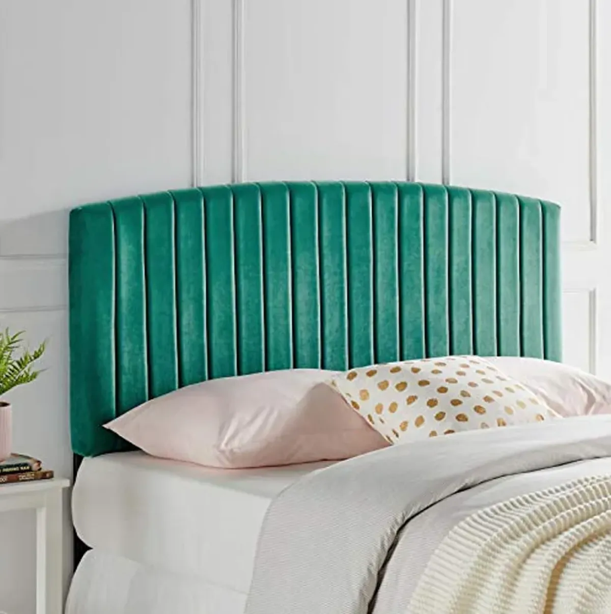 Modway Rebecca Performance Velvet California King Headboard, Teal