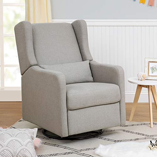 Carter's by DaVinci Arlo Recliner and Swivel Glider in Performance Grey Linen, Water Repellent & Stain Resistant, Greenguard Gold & CertiPUR-US Certified