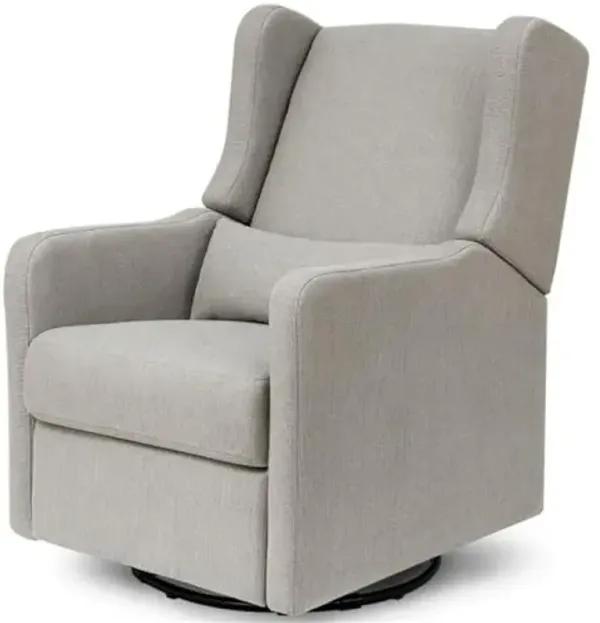 DaVinci Carter’s Arlo Glider Recliner Nursery Chair - Water & Stain Resistant Glider Rocking Chair for Nursery - GREENGUARD Gold, FSC & Certi-PUR US Certified - Cozy Swivel Rocker Recliner - Grey
