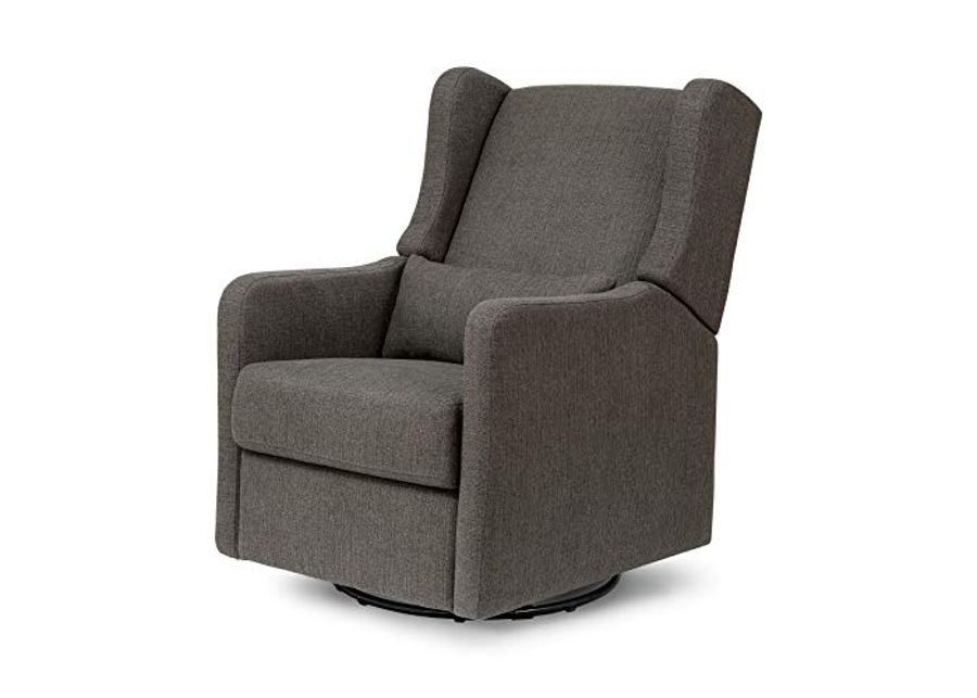 Carter's by DaVinci Arlo Recliner and Swivel Glider in Performance Charcoal Linen, Water Repellent & Stain Resistant, Greenguard Gold & CertiPUR-US Certified