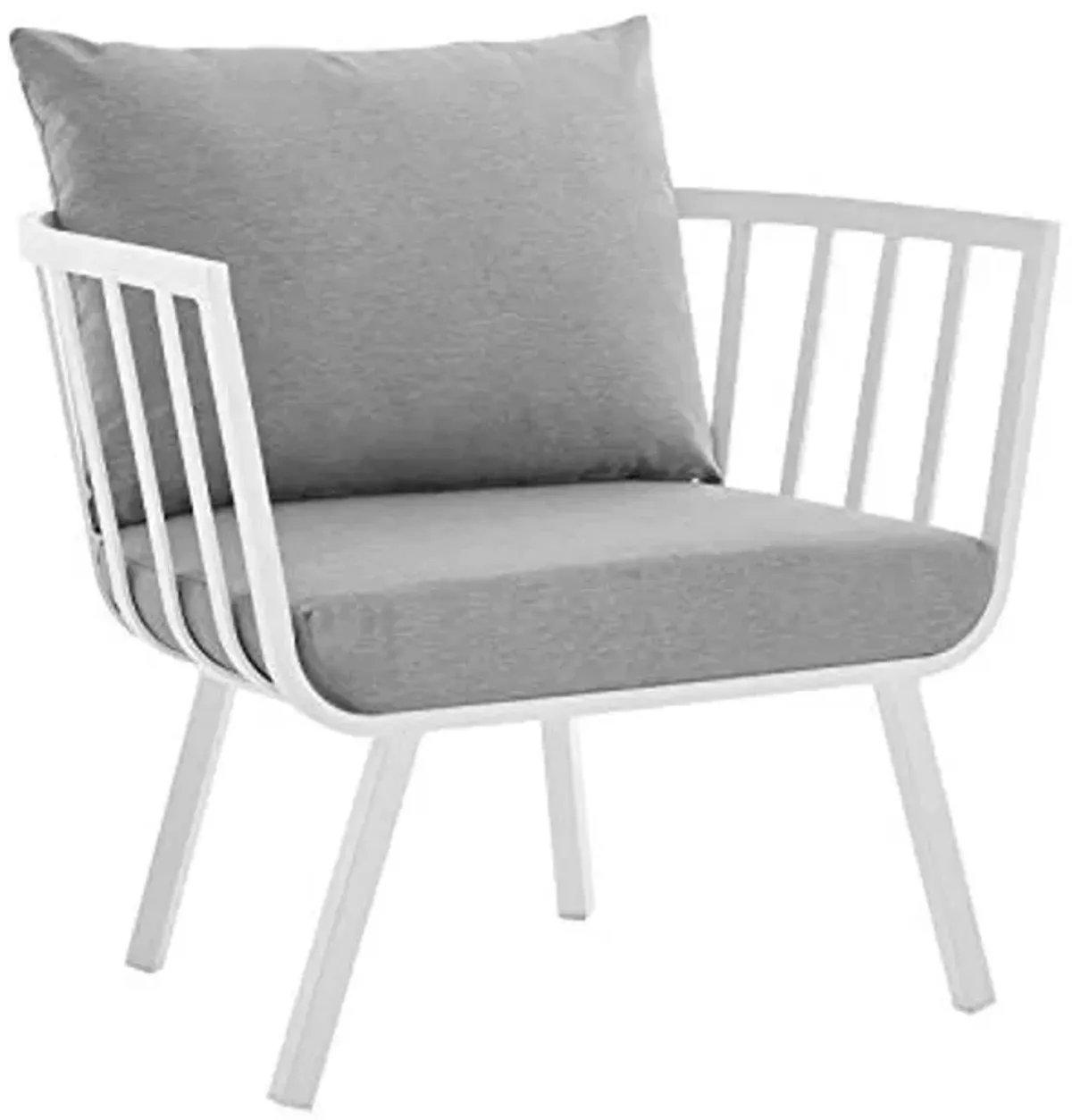 Modway Riverside Outdoor Furniture, 4-Piece Set, White Gray