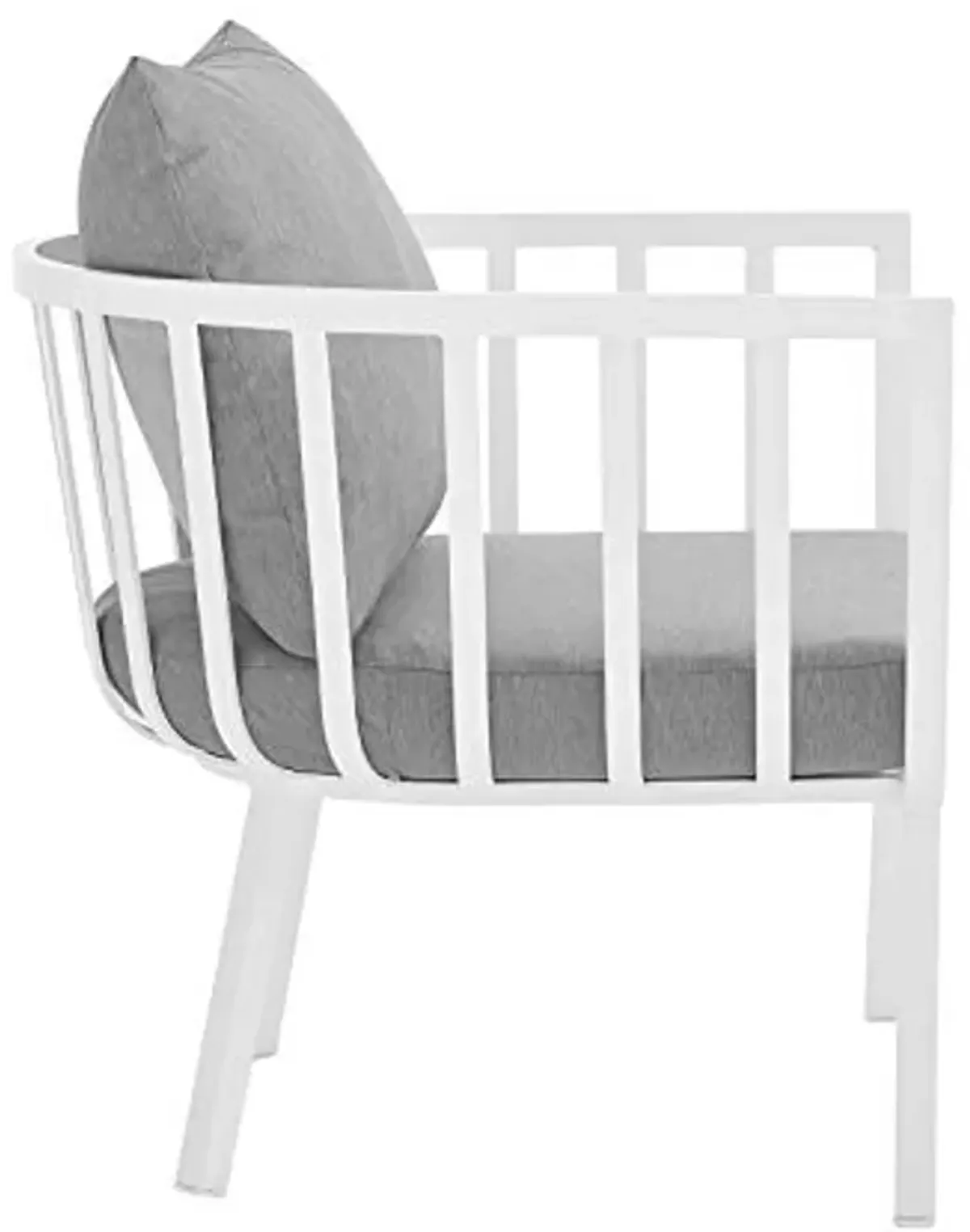 Modway Riverside Outdoor Furniture, 4-Piece Set, White Gray