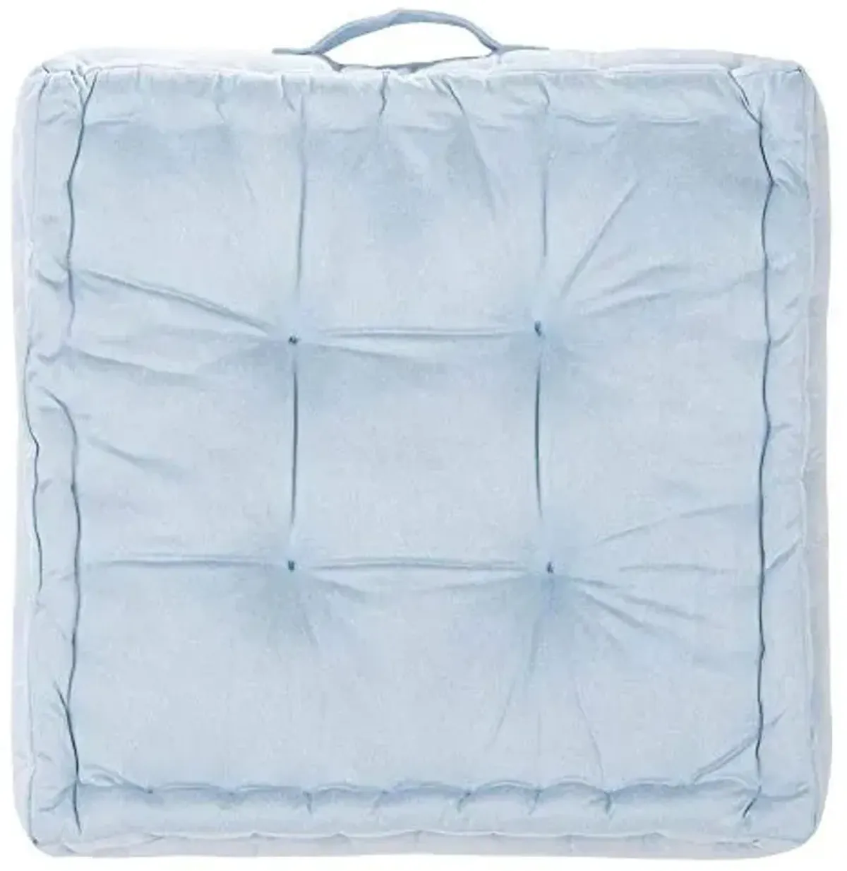 SAFAVIEH Gardenia Glam 18-inch Light Blue Velvet Square Floor Pillow