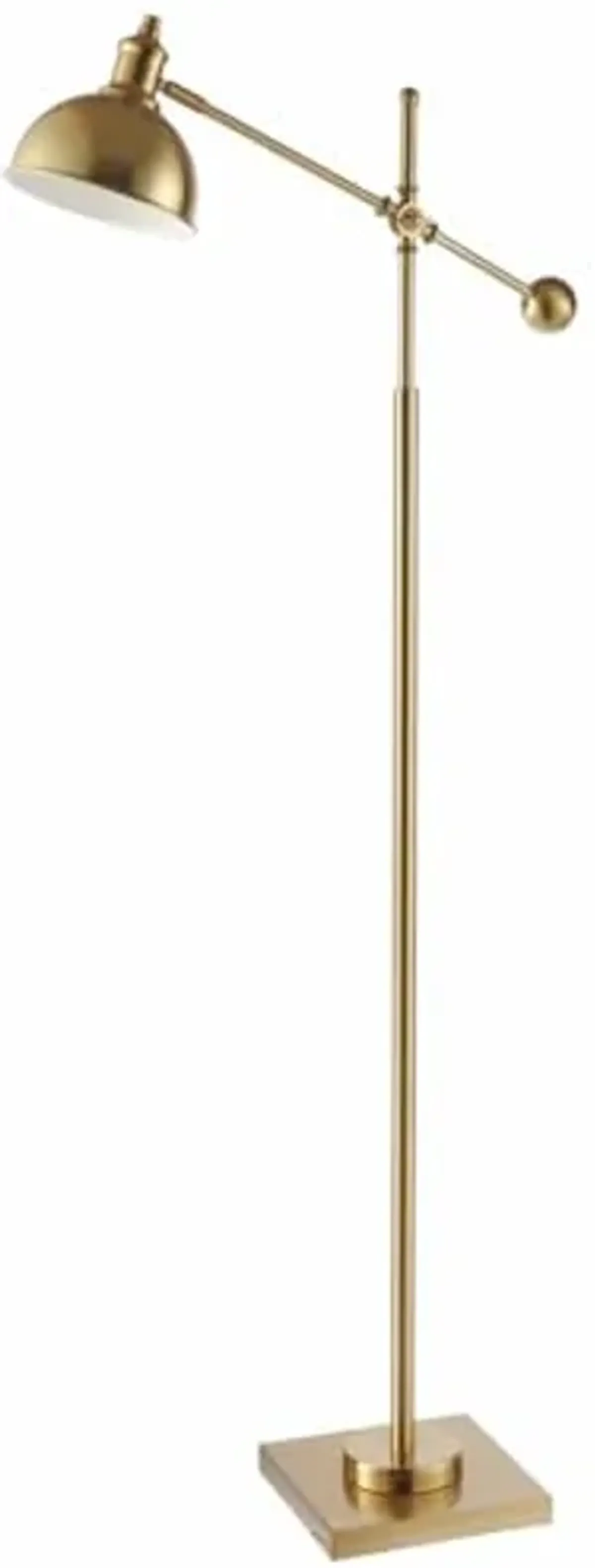 Safavieh FLL4073A Lighting Dagen Brass Gold Adjustable (LED Bulb Included) Floor Lamp