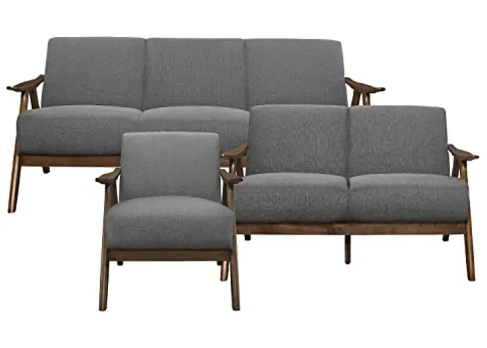 Lexicon Elle 3-Piece Sofa Set, Gray