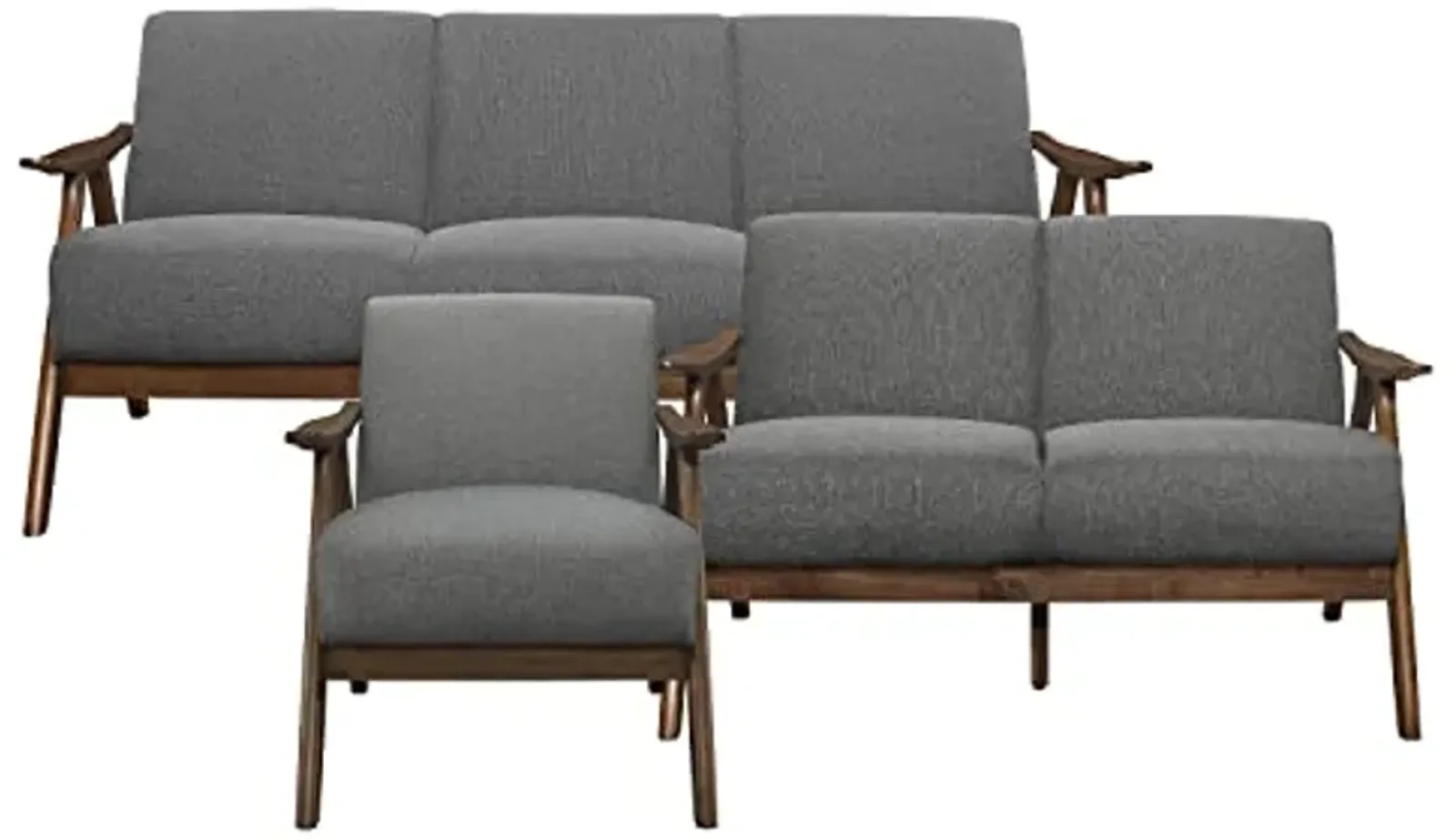 Lexicon Elle 3-Piece Sofa Set, Gray