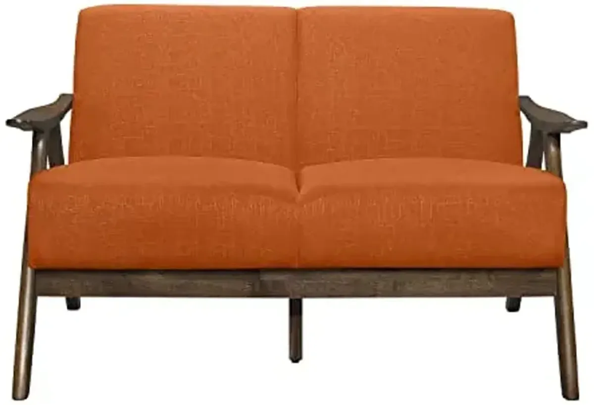 Lexicon Elle Fabric Loveseat, Orange