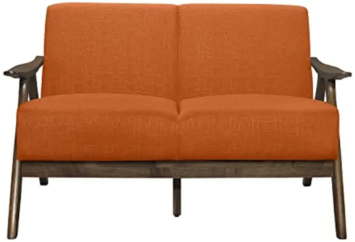 Lexicon Elle Fabric Loveseat, Orange