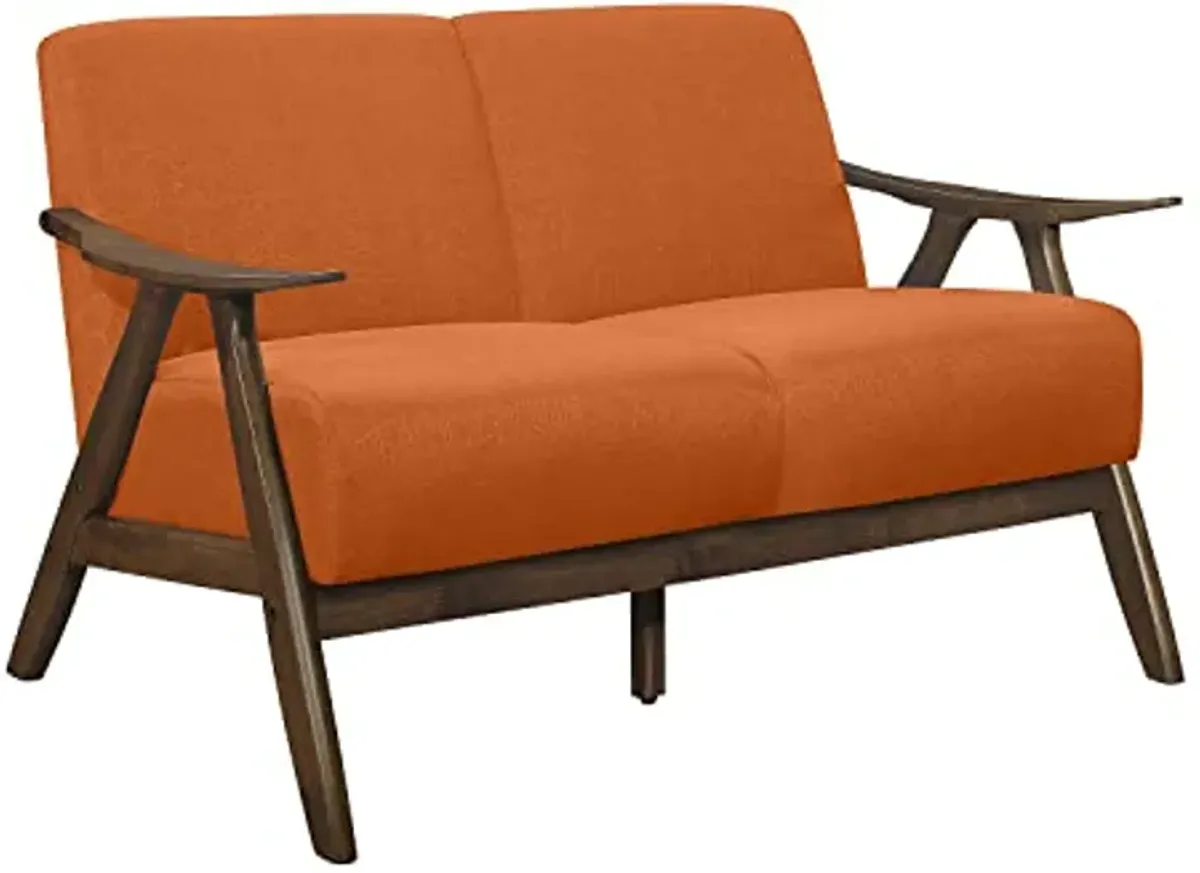 Lexicon Elle Fabric Loveseat, Orange