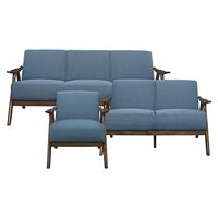 Lexicon Elle 3-Piece Living Room Set, Blue