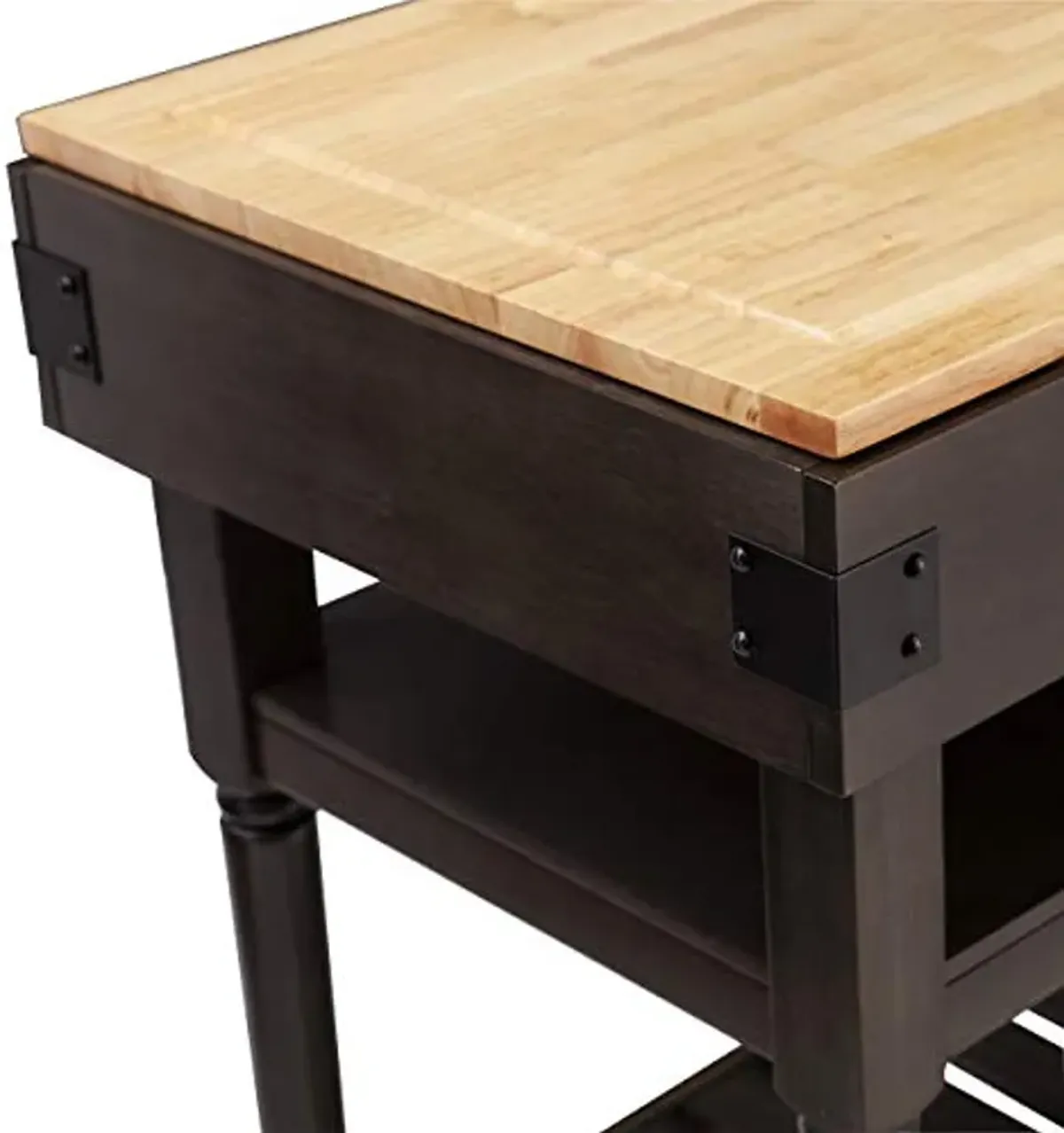 SEI Furniture Waysmere Kitchen Island, Smoked ash, Natural