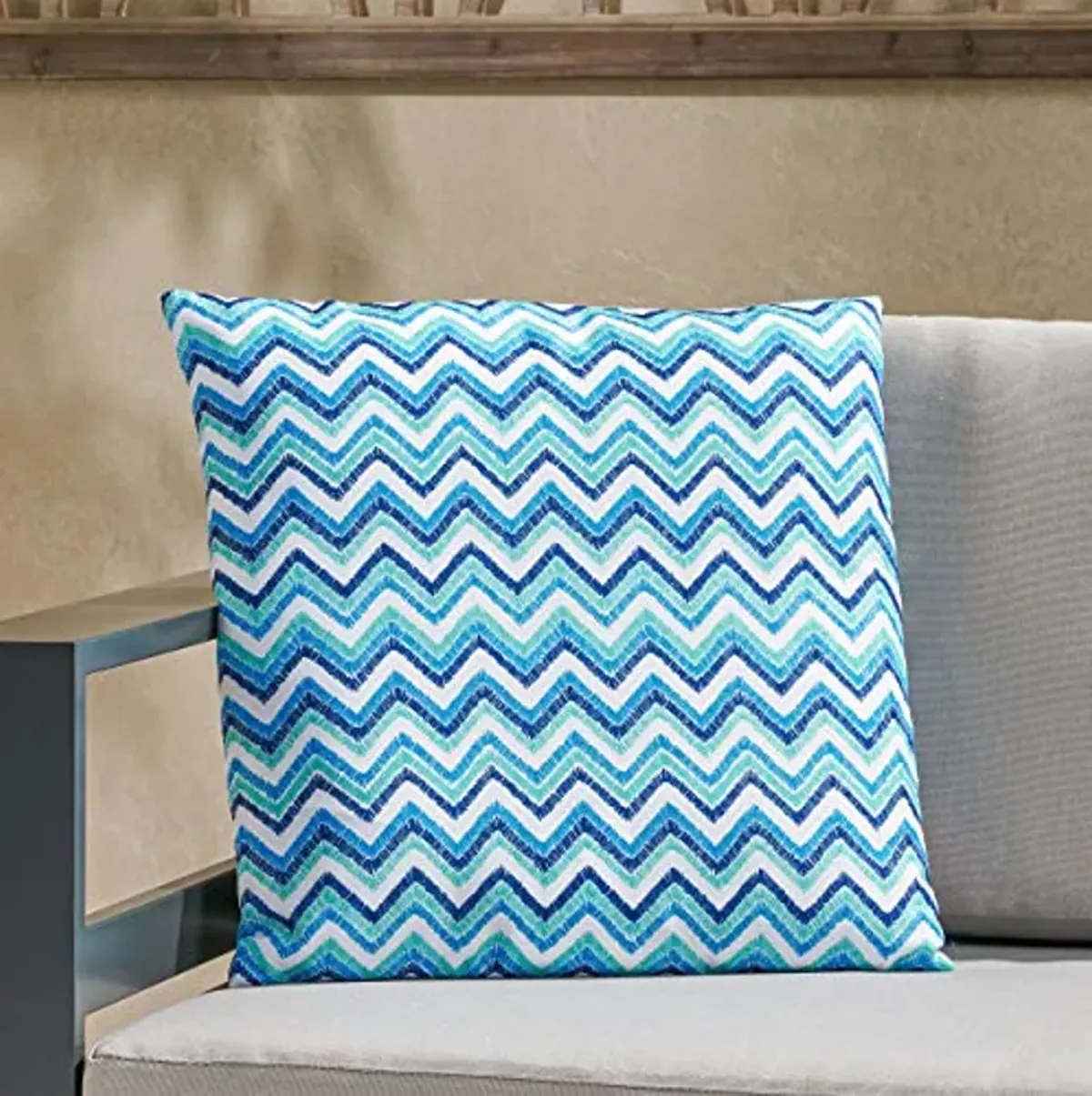 Christopher Knight Home Viola Outdoor Pillow Cover, Blue