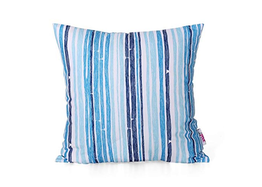 Christopher Knight Home Tobey Outdoor Throw Pillow, Blue