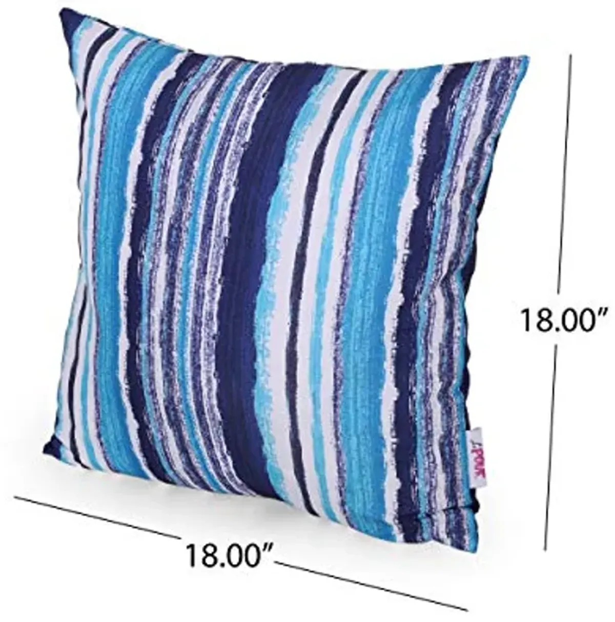 Christopher Knight Home Truda Outdoor Pillow Cover, Blue