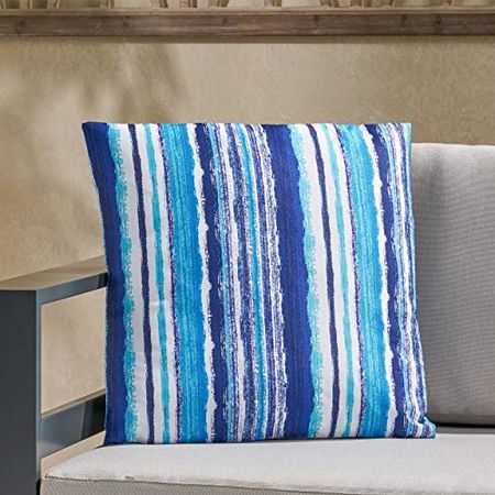 Christopher Knight Home Truda Outdoor Pillow Cover, Blue