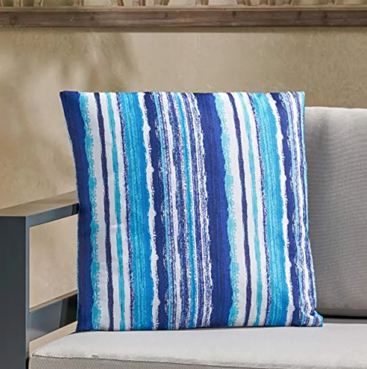 Christopher Knight Home Truda Outdoor Pillow Cover, Blue