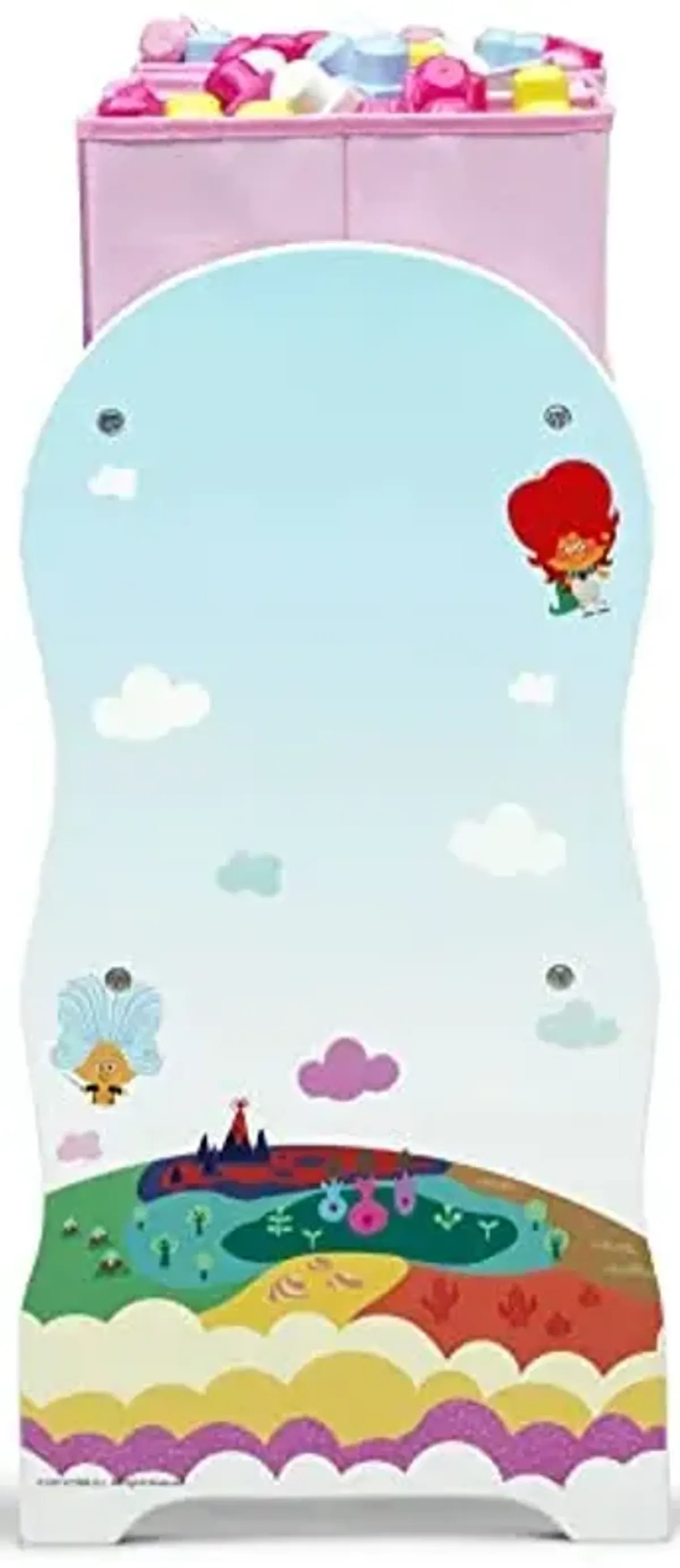 Delta Children Design and Store 6 Bin Toy Storage Organizer, Trolls World Tour