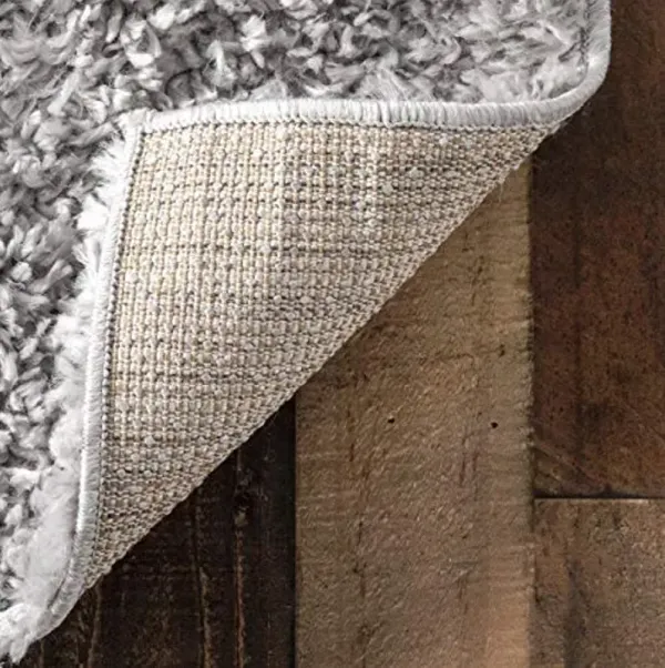 nuLOOM Kara Solid Shag Area Rug - 2x6 Runner Shag Rug Casual Grey/Ivory Rugs for Living Room Bedroom Dining Room Nursery Entryway Hallway