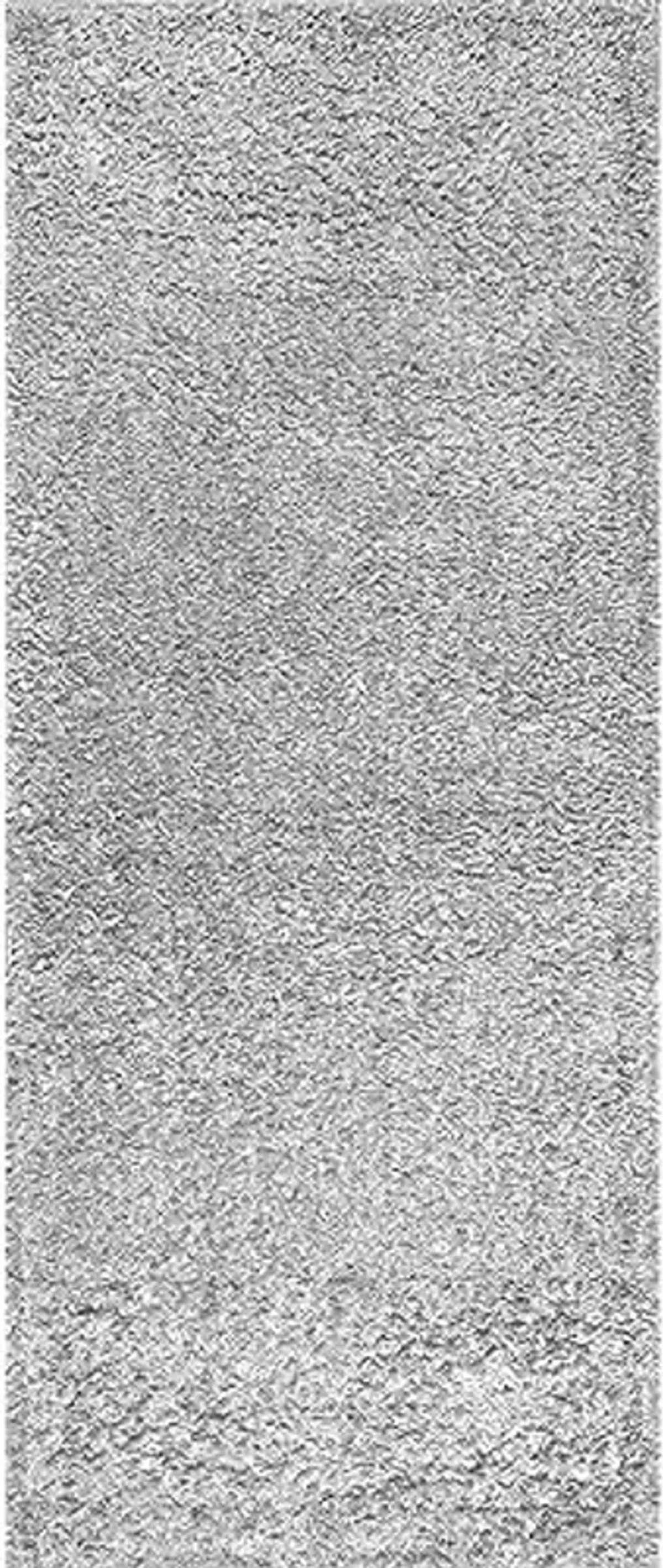 nuLOOM Kara Solid Shag Area Rug - 2x6 Runner Shag Rug Casual Grey/Ivory Rugs for Living Room Bedroom Dining Room Nursery Entryway Hallway