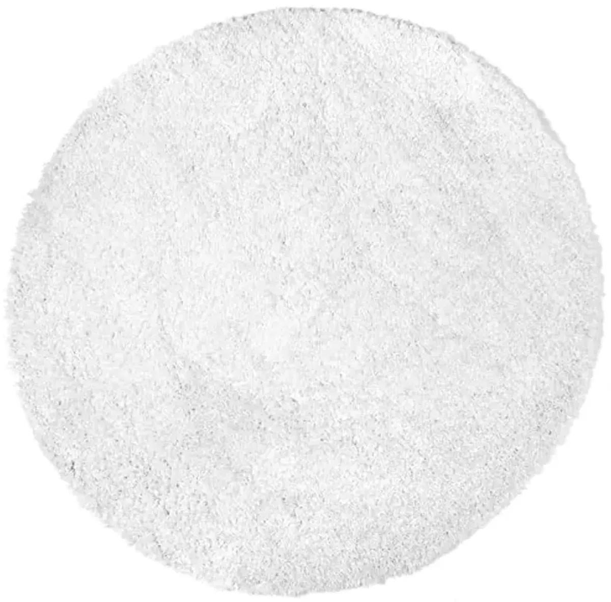 nuLOOM Kara Solid Shag Area Rug - 8 Round Shag Area Rug Casual Ivory Rugs for Living Room Bedroom Dining Room Nursery